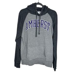 Amherst College Triblend Sweats League Gray Purple Hoodie Collegiate Casual L